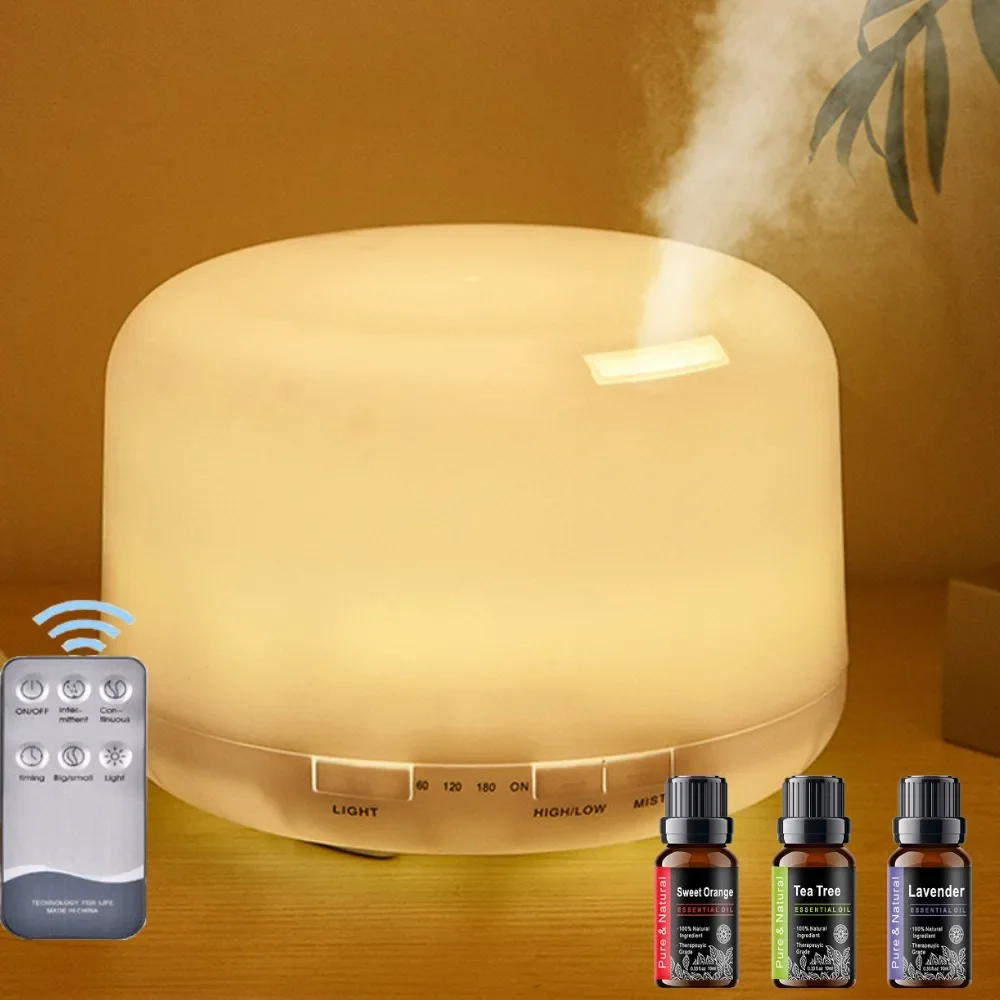 موزع روائح ذكية سعة 300 مل مع التحكم في التطبيق (اختياري) - مرطب LED بـ 7 ألوان + 3 زيوت أساسية متضمنة #1