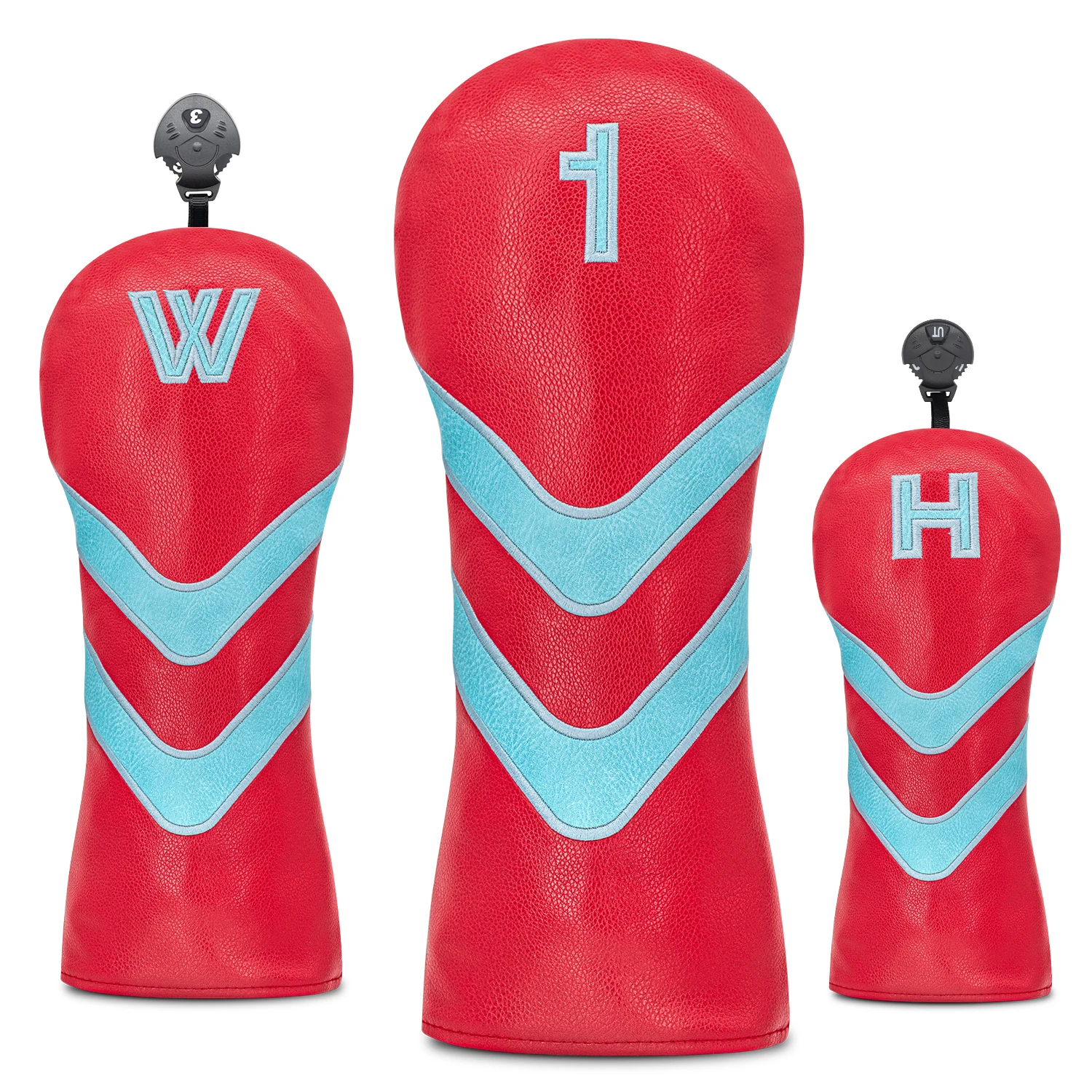 1 pièce/3 pièces de housses universelles pour têtes de clubs de golf de style numérique, compatibles avec les drivers, les fairway woods et les clubs hybrides. Conception universelle.