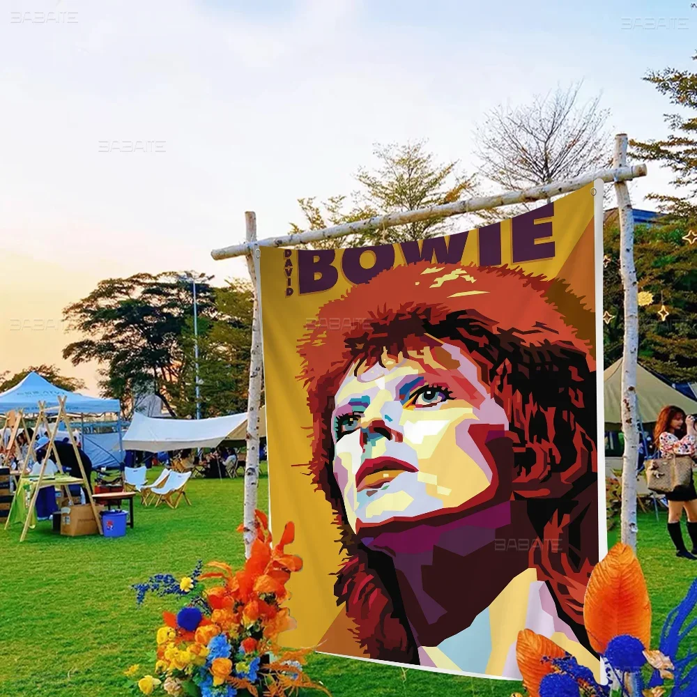 Rock Singer David B-Bowie Banner INS Style Outdoor Party Decoration Atmosphere Flag