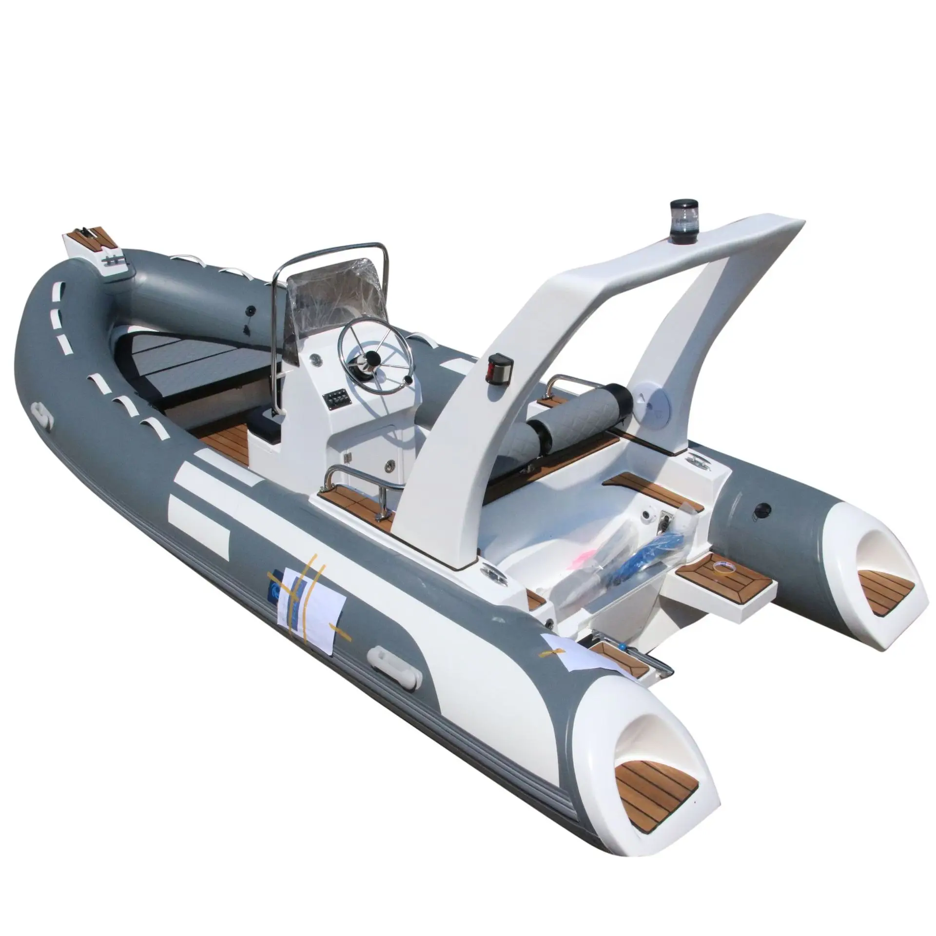 Airo 4.8 m Heavy Duty PVC Hypalon Rowing Rib Boat Assault Fiberglass Inflatable Boat