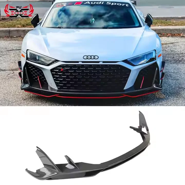 

Cap Style Dry Carbon Fiber Front Lip Bumperr Spoiler for Audi R8 Body Kit