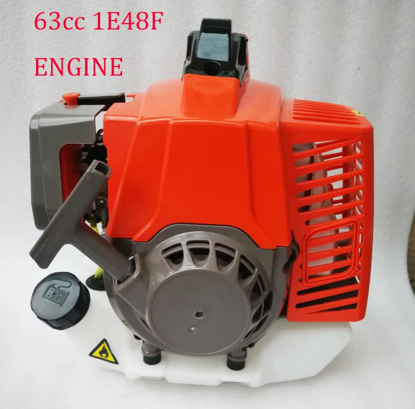 2T 63CC 1E48F Biggest Power Gasoline Engine Side Mount Hanger Brush Cutter Grass Trimmer Tiller