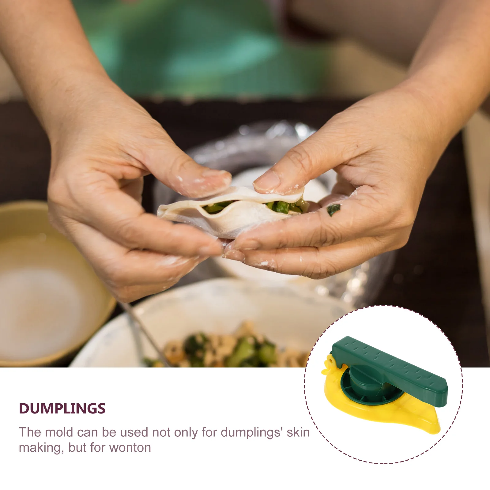 

Perfect Dumpling Wrapper Pressing Tool PP Material Dough Mold for Dumplings Wonton Skin Maker Efficient Kitchen Utensil Plastic