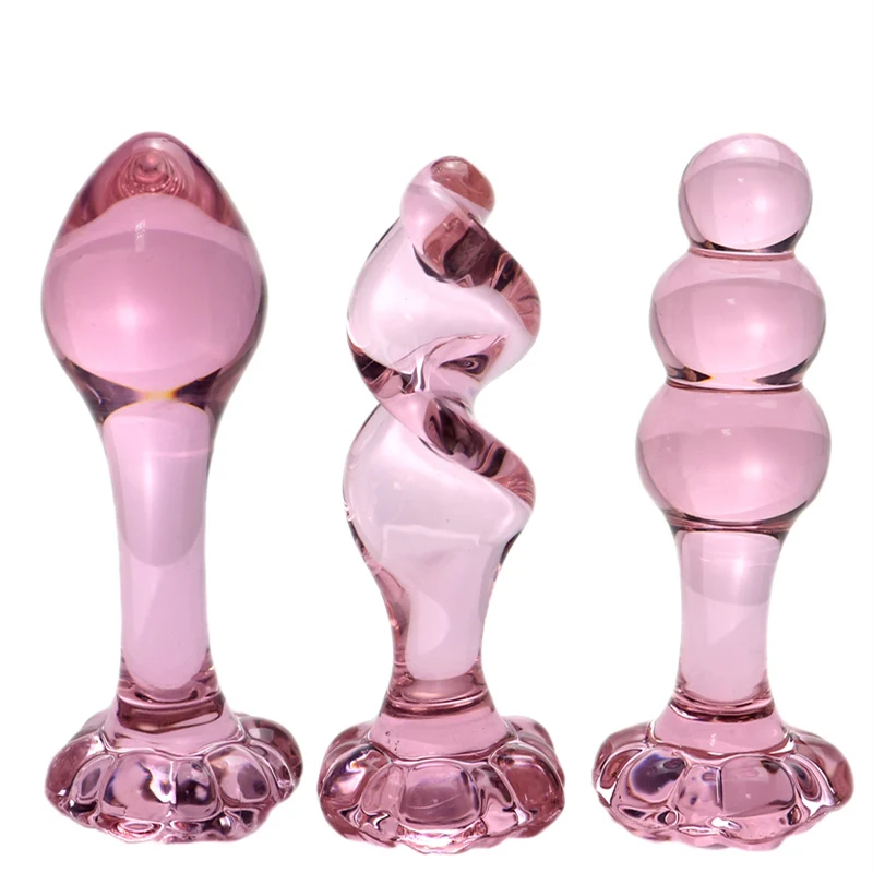 Pink Glass Anal plug for women butt plugs Penis Anus Dildo adult masturbation Adult Sex Toys for Women Gay Lover Gifts