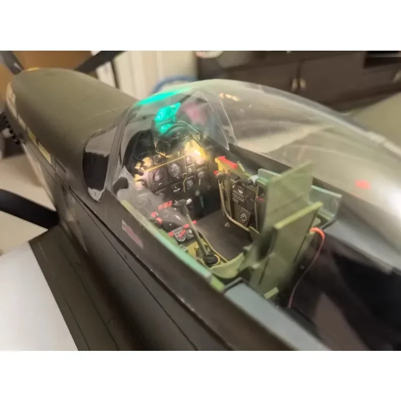 FPV Cockpit Conversion Kit Scale Interior 3D Printed Accessory for Freewing Flightline 1600mm P-51 Mustang RC Plane Upgrade