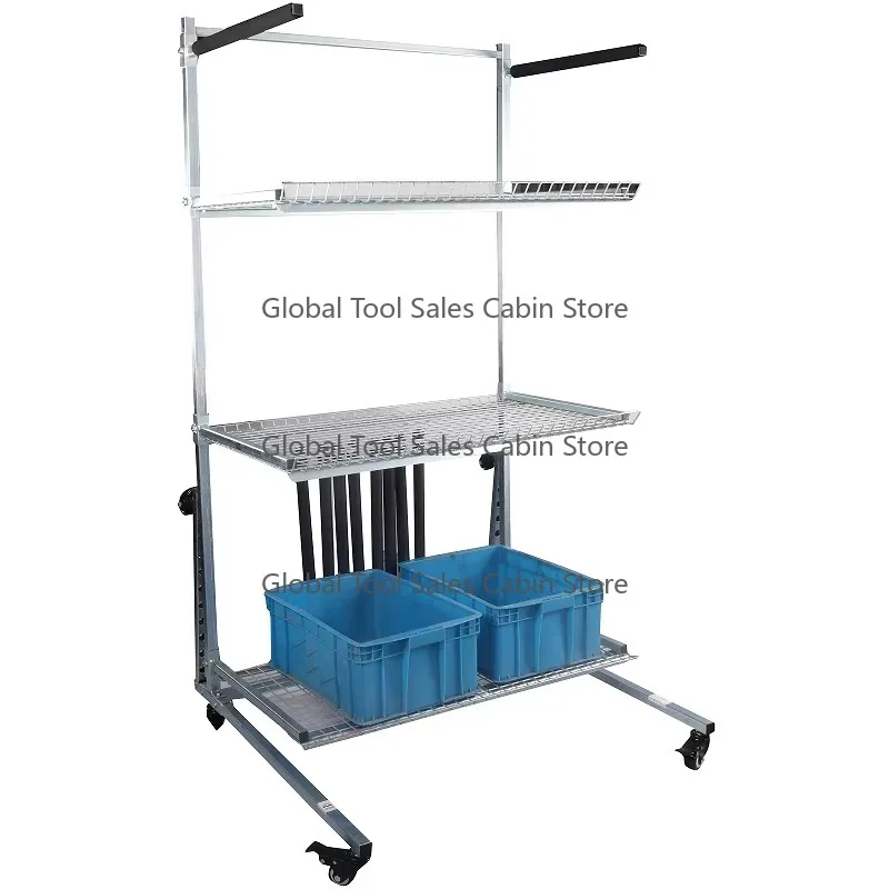 FRS020005 Mobile Three-Layer Accident Vehicle Parts Rack Tool Cart for Vehicle Equipment Placement