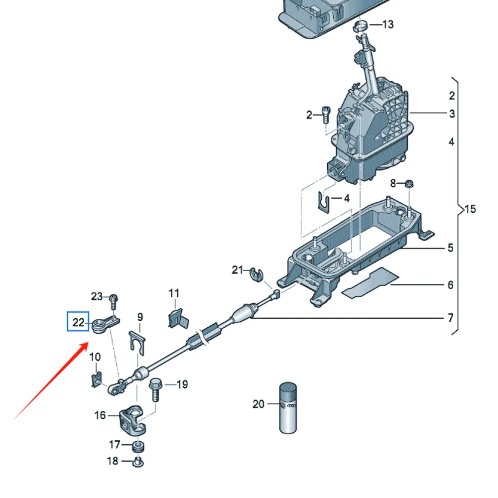 Shift cable connector automatic gear For VW Golf Tharu Teramont Passat Atlas 5QE713225 6R0713225 6R0713220 6R0713223