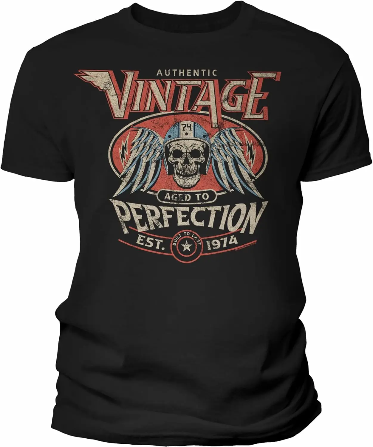 هدية عيد الميلاد الخمسين للرجال - قميص عيد ميلاد عتيق السباق 1974 مدمج لآخر سيارة السباق هوت رود - هدية عيد ميلاد 50 #1