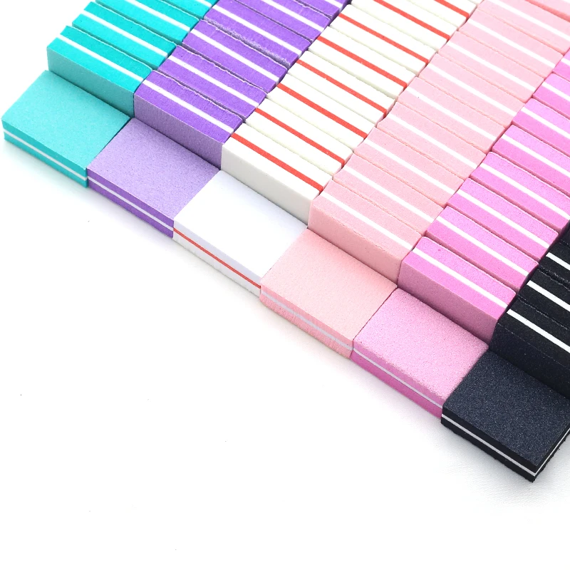 50Pc Professional Mini Nails Art buffer File 100/180 Sandpaper Manicure Tips Care File Sanding Polishing Grinding Equipment Tool