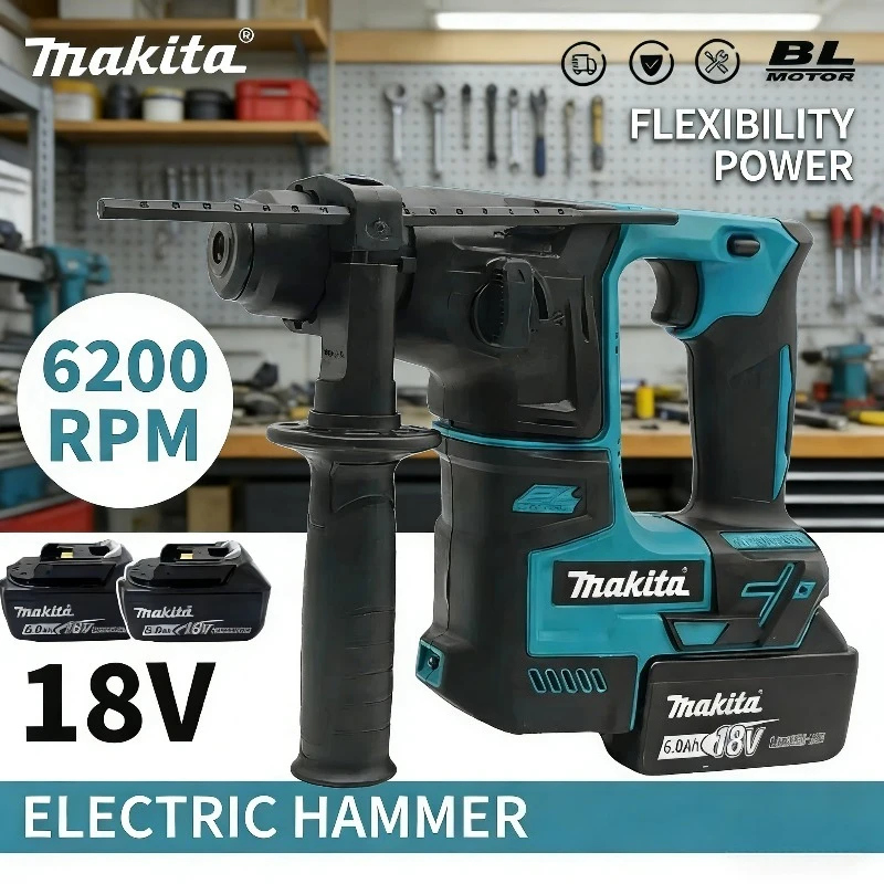 

Бесщеточный ударный перфоратор Makita, беспроводная электрическая дрель-шуруповерт, электроинструмент для литиевых аккумуляторов 18В