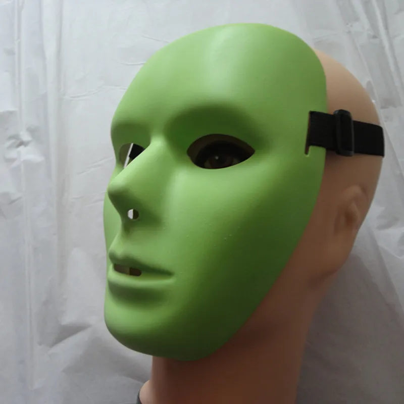 

Jabbawockeez Mask Dance PVC Pure Green Mask Masquerade Party Halloween Hip-hop Male Masks