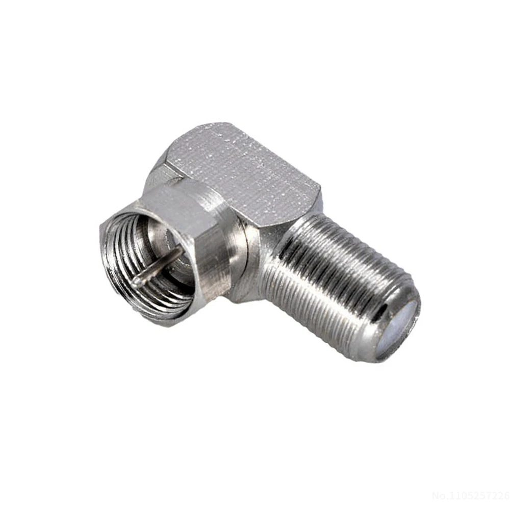 F-JKW Cable TV Adapter Imperial F-type Male to Female L-shaped Adapter Elbow Set-top Box Connector (1 pcs)