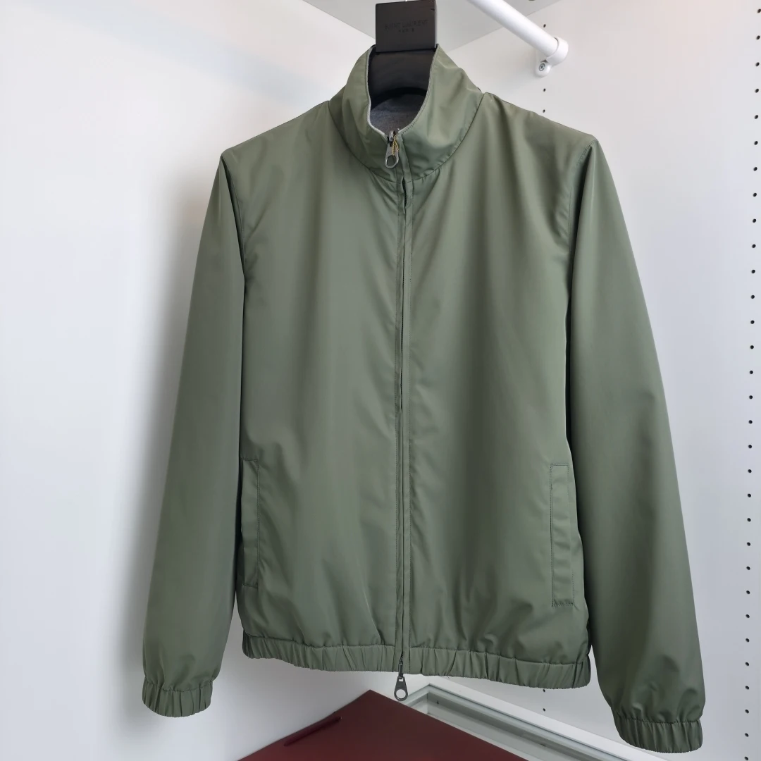 سترة كاجوال من مزيج الصوف LP 25aw بلون سادة على الوجهين