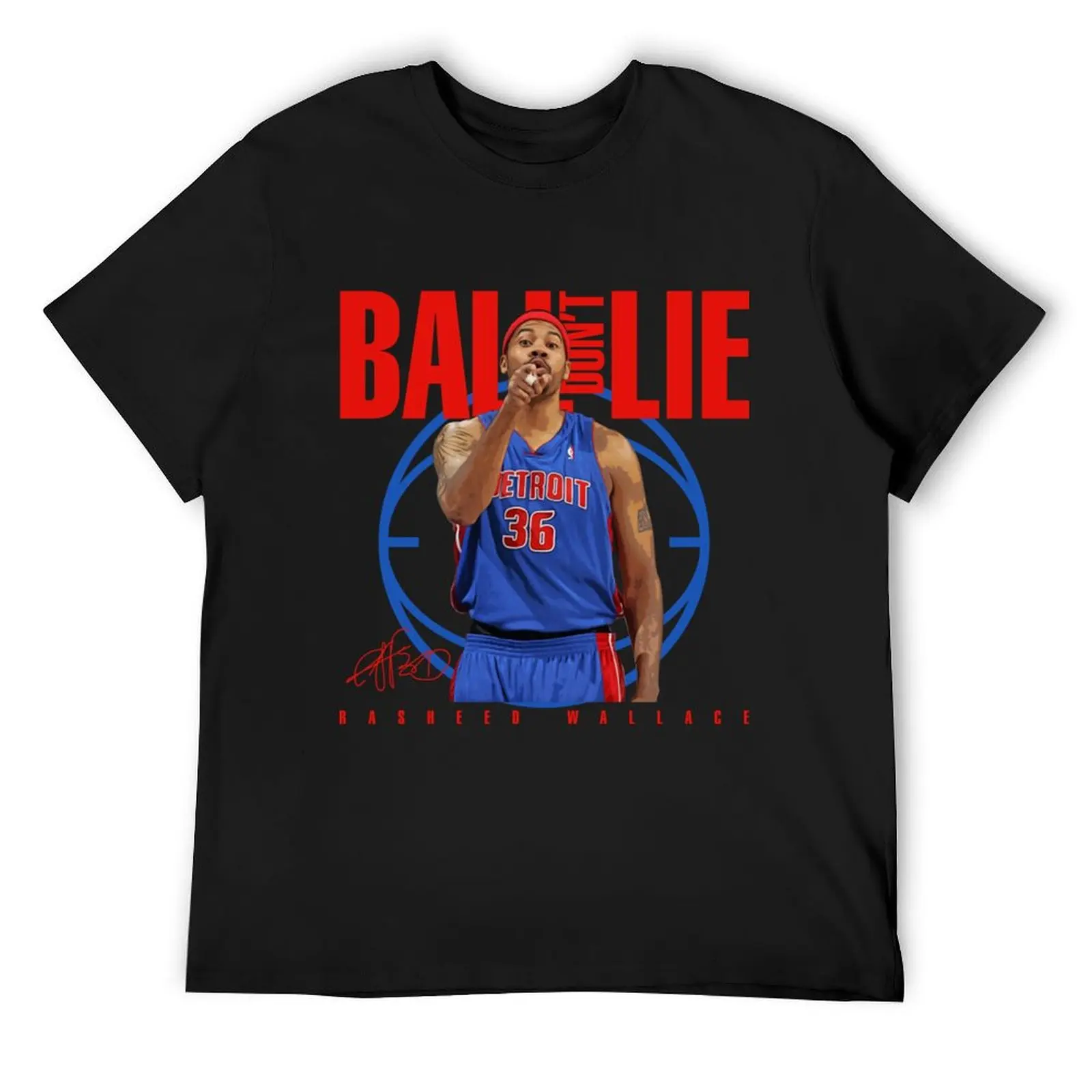 Rasheed Wallace T-Shirt tees summer clothes Aesthetic clothing baggy shirts mens t shirt