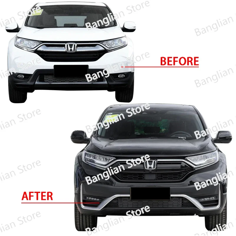 Front Bumper for Crv, Body Kit Accessories, 2016, 2017, 2018, 2019, Upgrade 2020, 2021, 2022 Headlight Parts