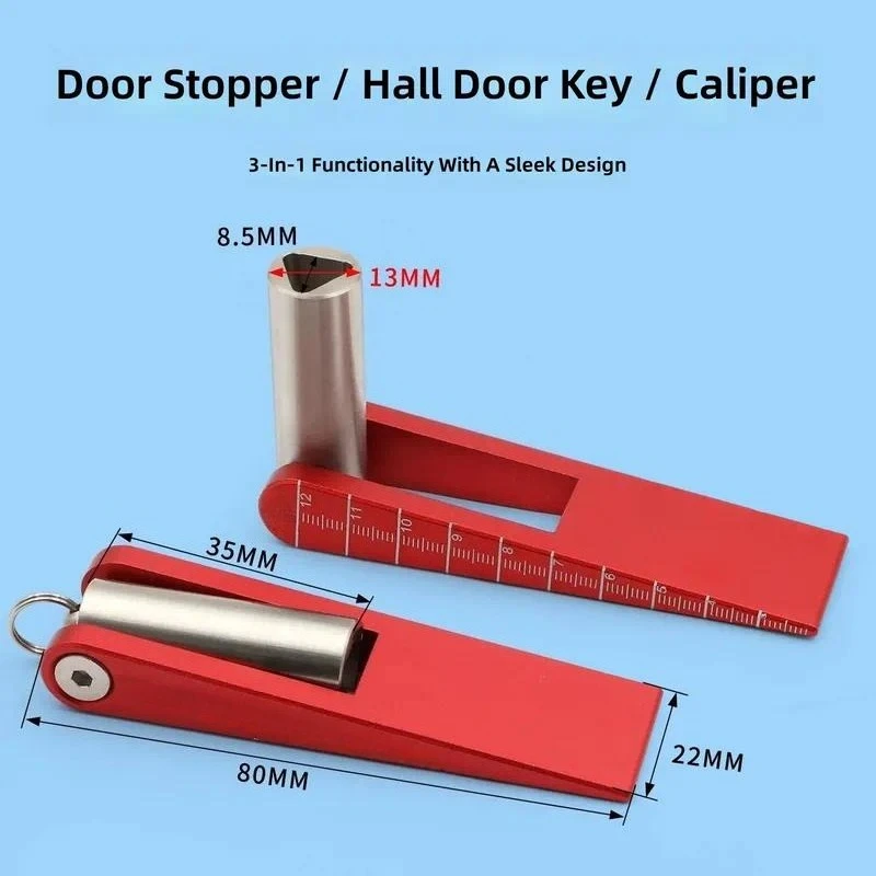 for Elevator 3-in-1 Key Top Door Gauge Door Resistor Stainless Steel Triangle Key Accessories