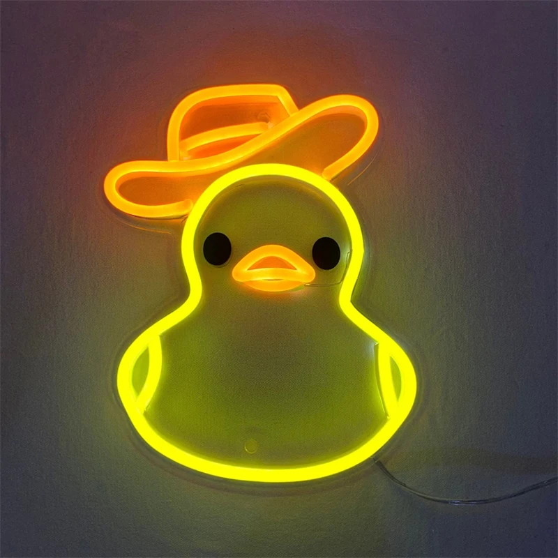 Duck Neon Sign Custom Led Lights Children Room Decor Animal Signs for Wall Art Decor for Gaming Shop Bar Lights Decoration