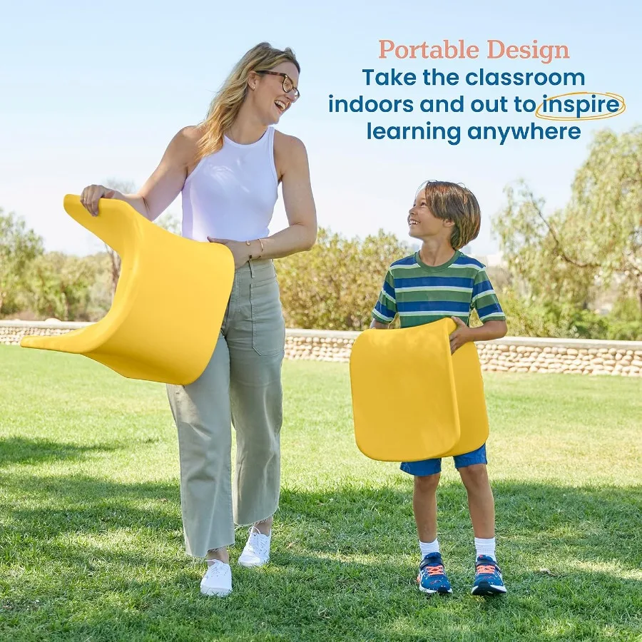 Wave Seat Perch Stool, 14in - 15.1in Seat Height, Flexible Seating, 2-Pack