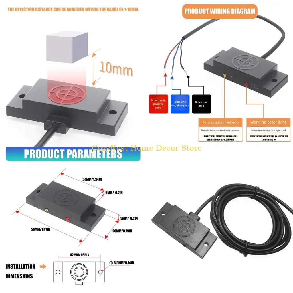 92MF Waterproof Capacitive Sensors Switches With 140cm Cable and Reverse Polarity Protections for Harsh Environment