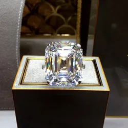 Royal Promise ring 925 sterling silver Asscher cut 6ct Sona cz stone Party Wedding Band Rings for women Bridal Finger Jewelry