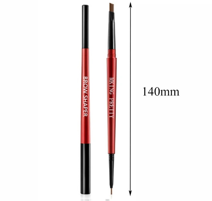 Make Up 24 Hour Double Head Eyebrow Pencil Waterproof Long-lasting No Blooming Eye Brow Tattoo Pen Makeup Tool Black / Coffee