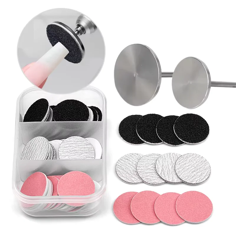 15-25MM Pedicure Nail Bit Sandpaper Foot Cuticle Calluses Removal Sanding Paper with Pedicure Foot Files Dead Skin Cleaner Tools