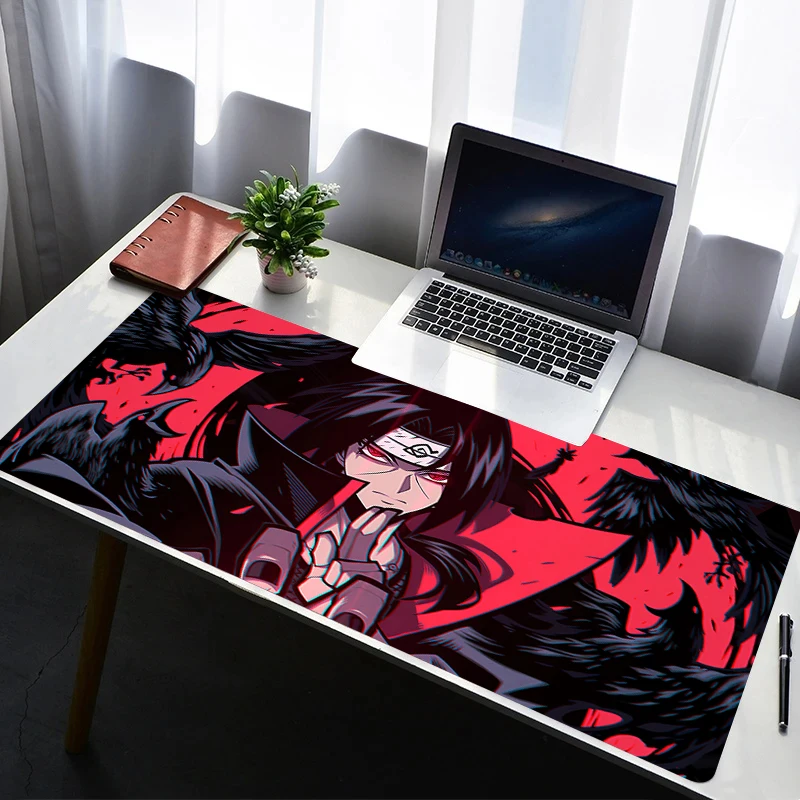 

Mouse Pad Non Slip Rubber Mousepad Laptop Gamer Cabinet Keyboard Pad Office Naruto Itachi Uchiha Computer Gaming Desk Mouse Mat