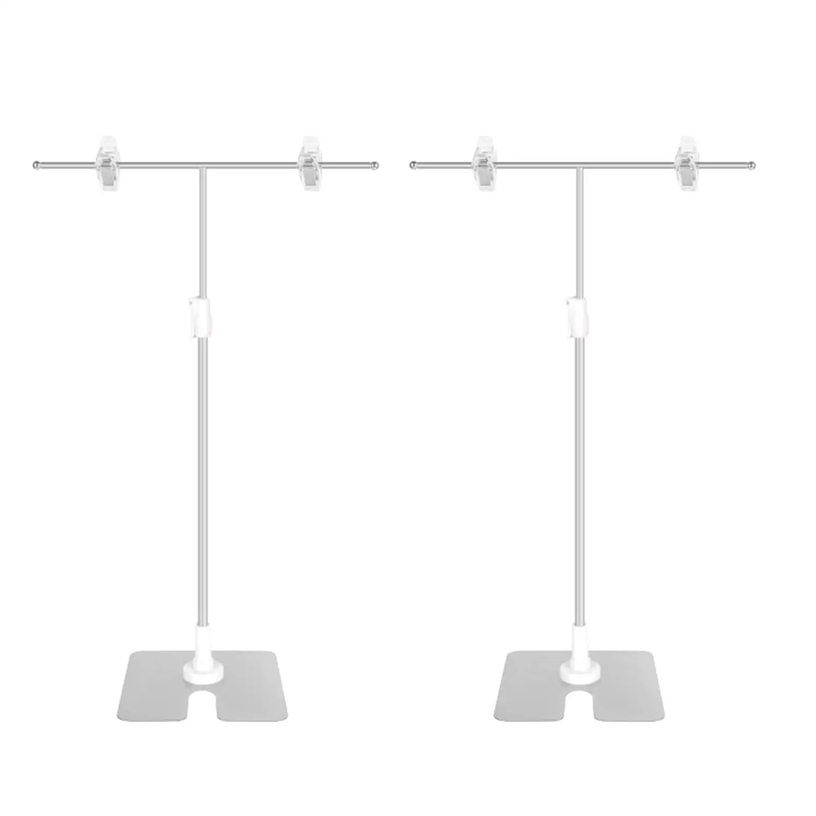 2 قطعة T تسجيل حامل ملصق قابل للتعديل الصلب لمعرض تجارة المطاعم