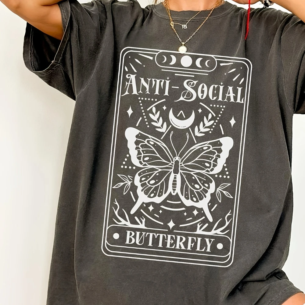Purchase Product Butterfly Card Comfortable Shirt Mental Health Witch T-Shirt Fashion T-Shirt