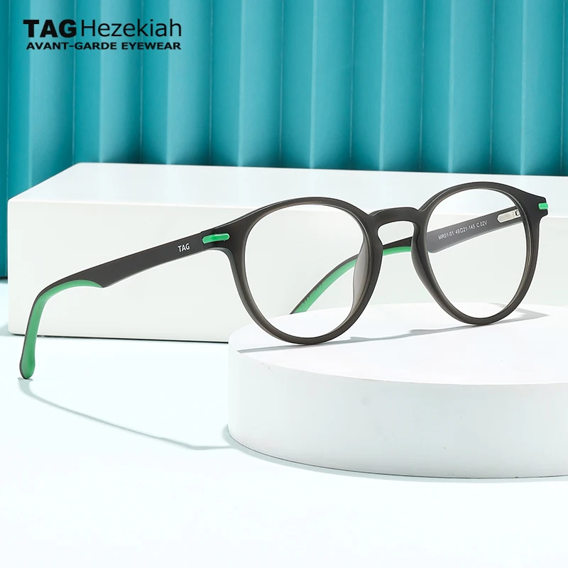 

TAG Hezekiah Ultralight Fashion Retro Round Glasses Frame Men MR-01 TR90 Women's spectacle Eyeglasses Frames Eyeglass reading