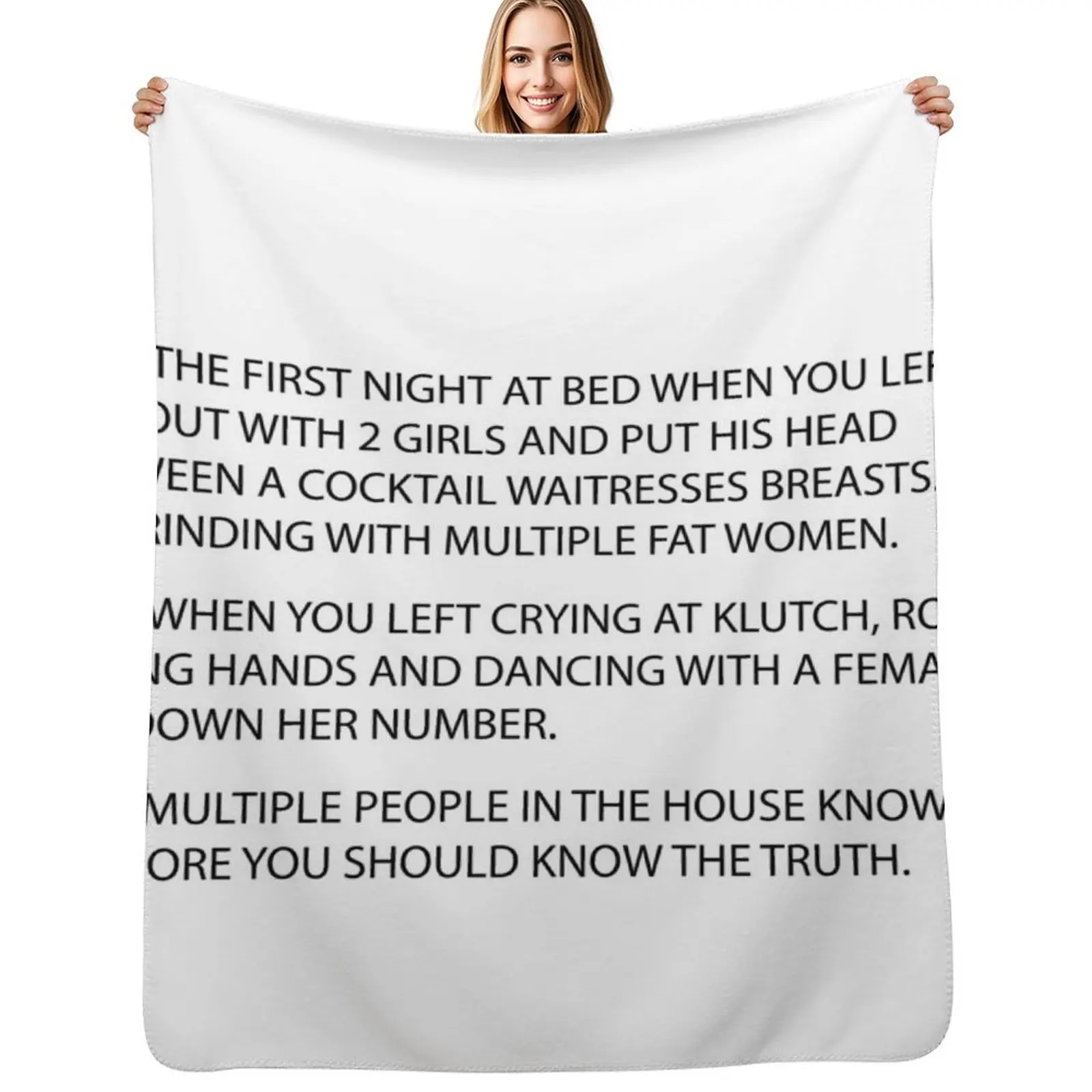 

anonymous letter to sam Throw Blanket Luxury Comforter Sleeping Bag Baby Blankets