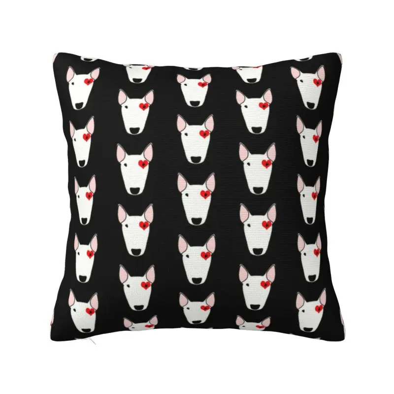 

Valentine Bully Dog Throw Pillow for Sofa Bull Terrier Puppy Luxury Cushion Cover Square Pillowcase