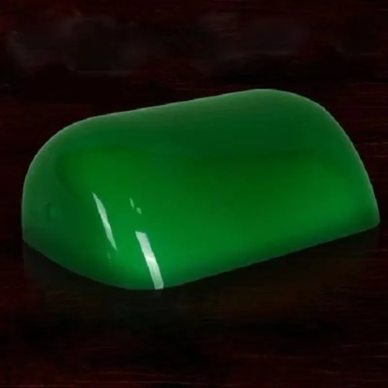 1 قطعة غطاء استبدال غطاء المصباح المصرفيين الزجاجي الأخضر ، L8.85 W5.11 #4