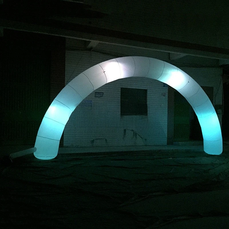 inflatable bar  Arch LED light and 8 LED inflatable columns for party weddings Inflatable LED start/end arch LED advertising