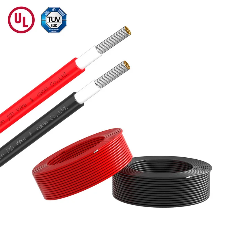 1-6m Solar Extension Cable Red Black PV Wire with H1Z2Z2-K MC Connector for Outdoor Solar Panel Photovoltaic Power Generation Po