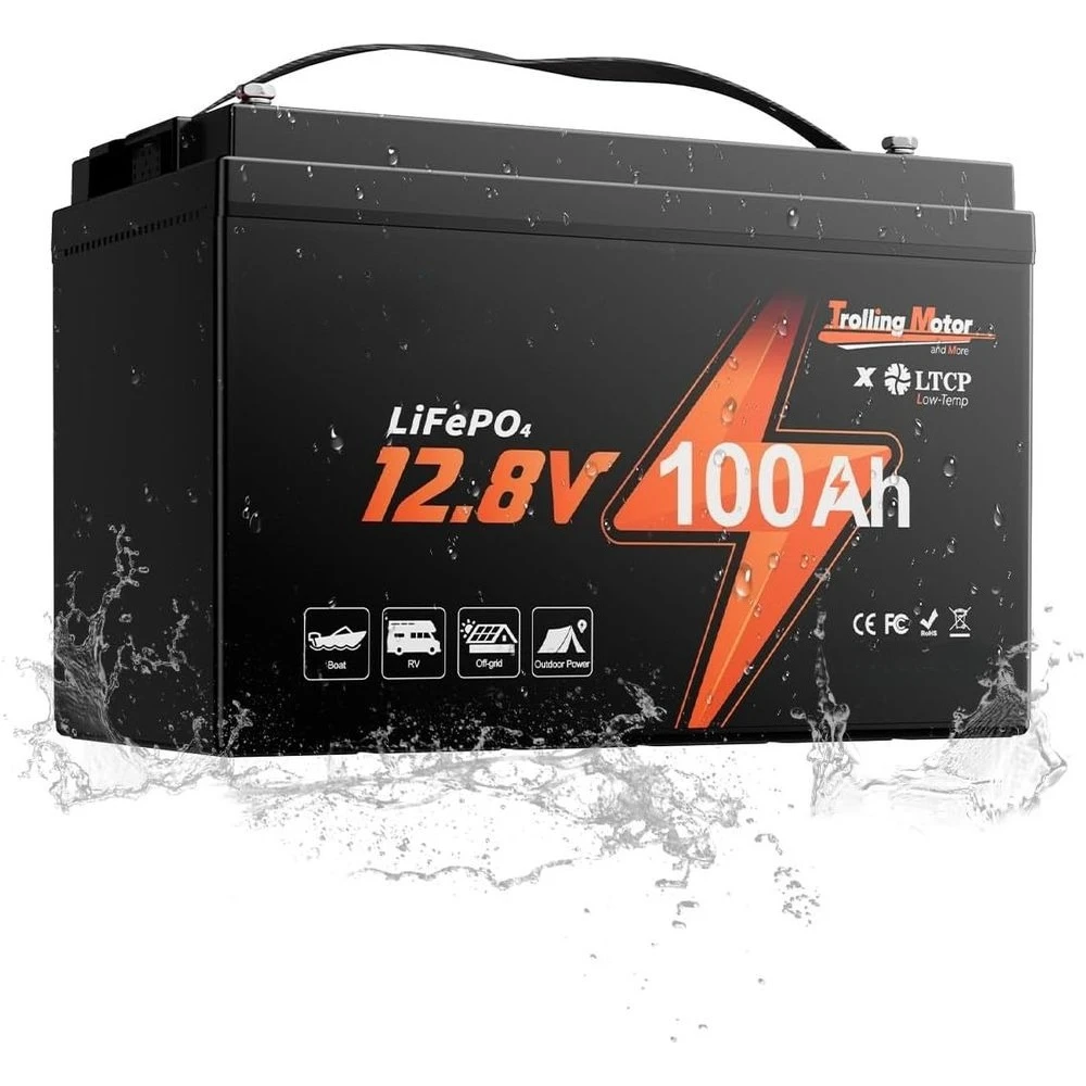 

12V 100Ah Trolling Motor LiFePO4 Battery (Group 31), 12 Volt Lithium Battery with Low Temp Protection, Up to 15000 Deep Cycles