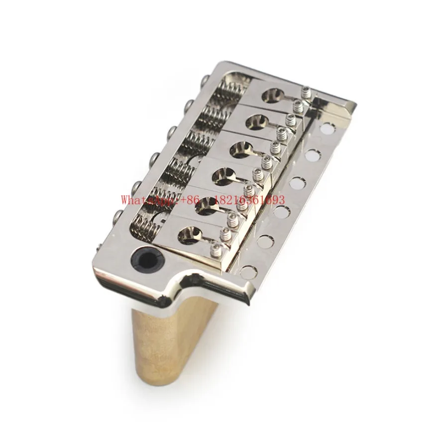 Exquisite Single Shake Vibrato Bridge Circular Hole Size 52.5MM Chord Spacing Copper Base Nickel Color, Gold