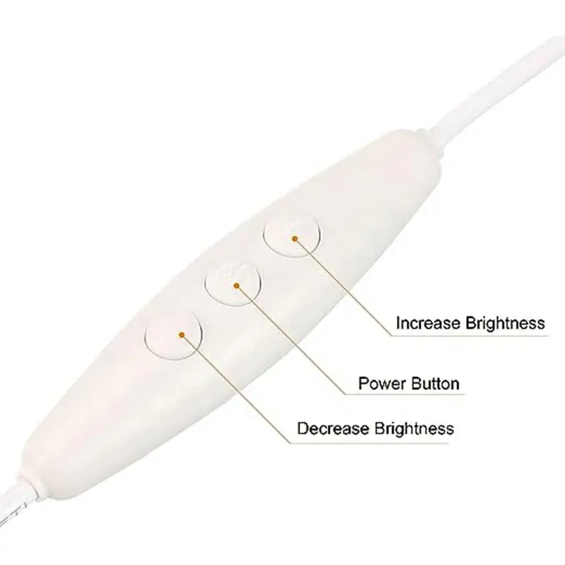 USB Dimmer LED Light Strip Controller 1.5m Wire Connector Switch 4K Refresh Stepless Dimming 5V Lamp COB SMD 2835 5050 No Strobe