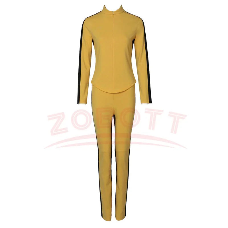 Uma thurman o filme matar cosplay bill traje feminino amarelo apertado uniforme ternos a noiva cosplay trajes de festa de halloween