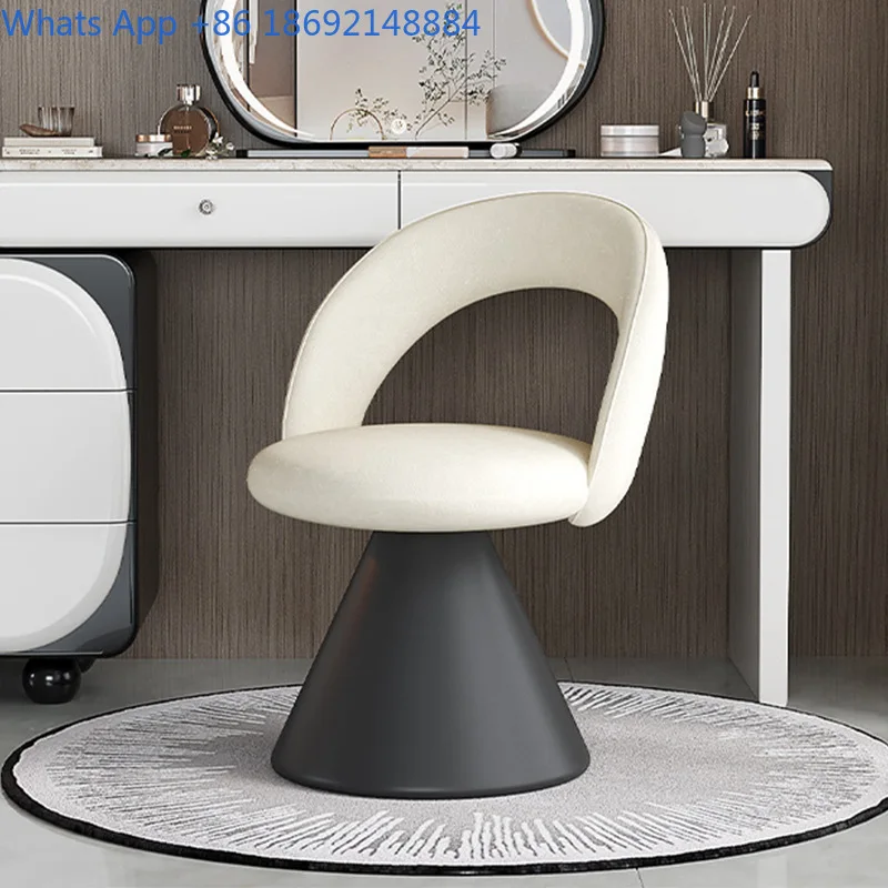 Retro Style Makeup Stool Adjustable Beauty Chair for Bedroom Dorm Decorative Vanity Seat Comfortable Rotating Dressing Chair