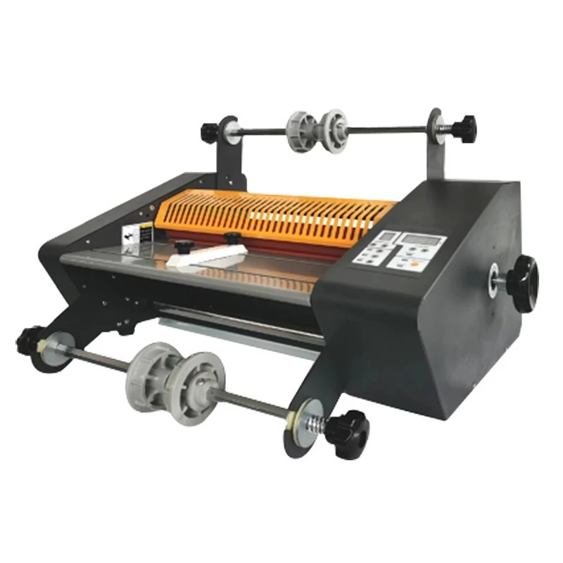 Electric Laminating Machine FM360 Paper Laminator Cold Hot Mounting Steel Roller Mounting Machine Double-sid