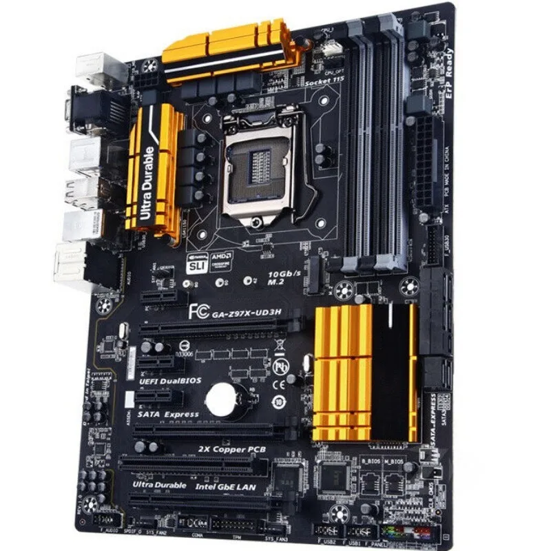 Материнская плата для Gigabyte GA-Z97X-UD3H 32 Гб LGA 1150 DDR3 ATX, системная плата 100% протестирована, полностью работает, бесплатная доставка