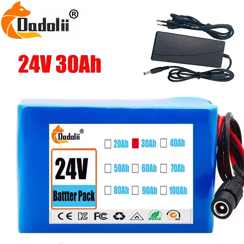 

6S3P 24V 30000mAh For Electric Bicycle Moped 30Ah For Samsung 18650 lithium battery pack Free 25.2V 2A Charger