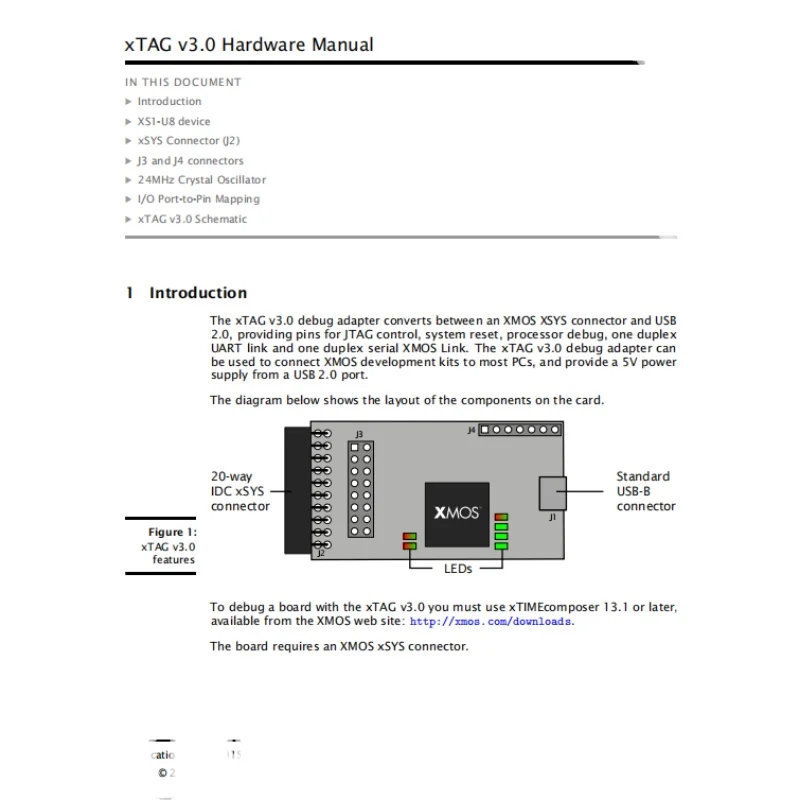 Xmos XTAG3 Debug Adapter Brander 663-180 Downloader