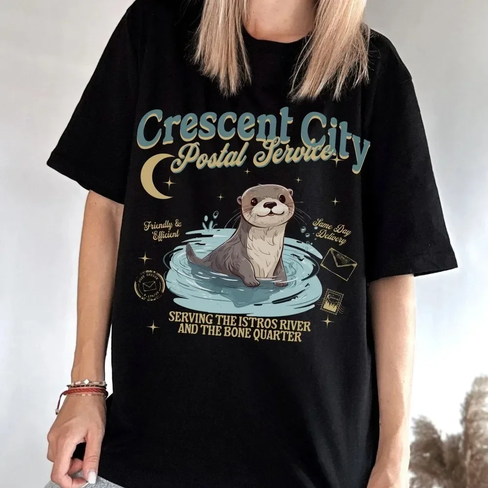 

Crescent City Shirt Postal Service Crescent City Me T Shirts Women Fashion Short Sleeve Top Tee Streetwear Female Clothe New