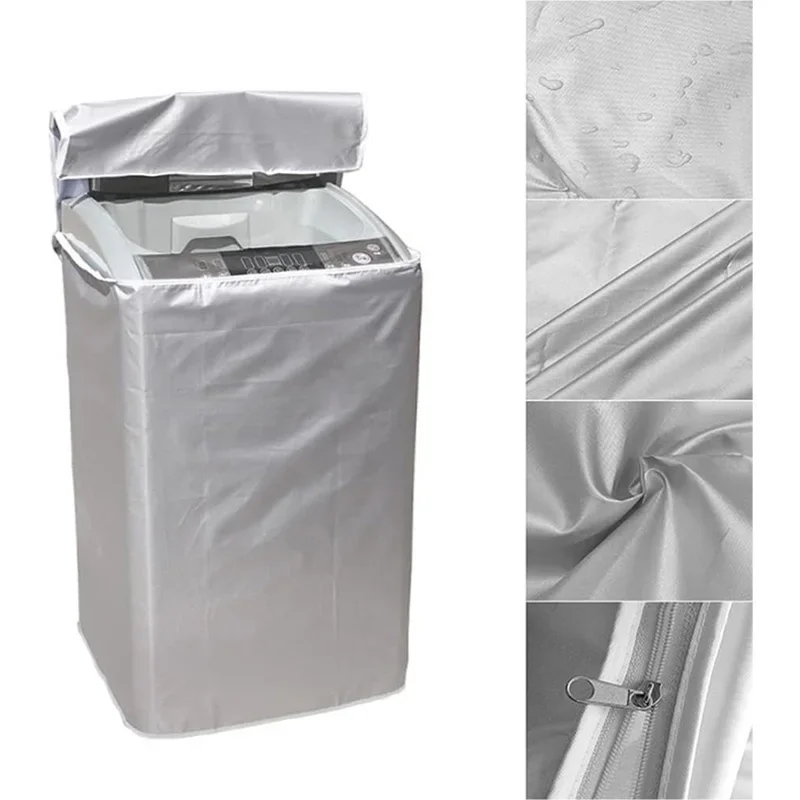 Washing Machine Cover Protector Waterproof Protective Silver Coating Top-Load Laundry Dryer Sunscreen Protection Dustproof