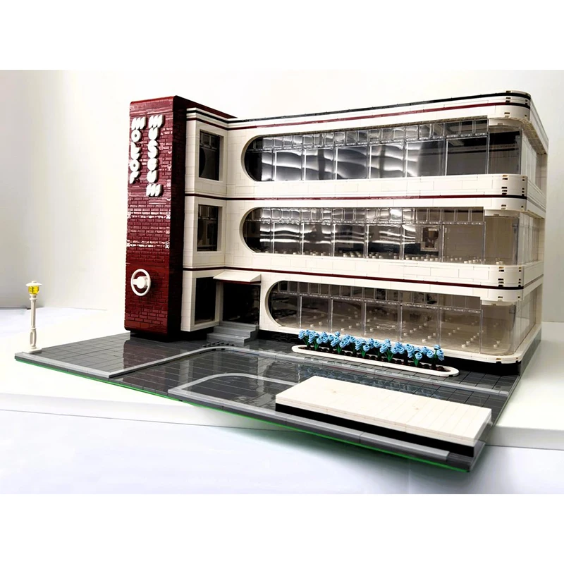 

5221pcs Architectural Model MOC Car Showroom Museum Creative Educational Children's Building Block Gift