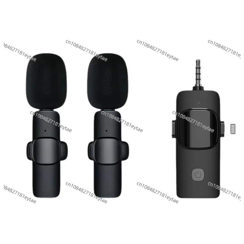 Lavalier microphone live mukbang mini portable small microphone 3-in-1 mobile phone computer recording noise reduction