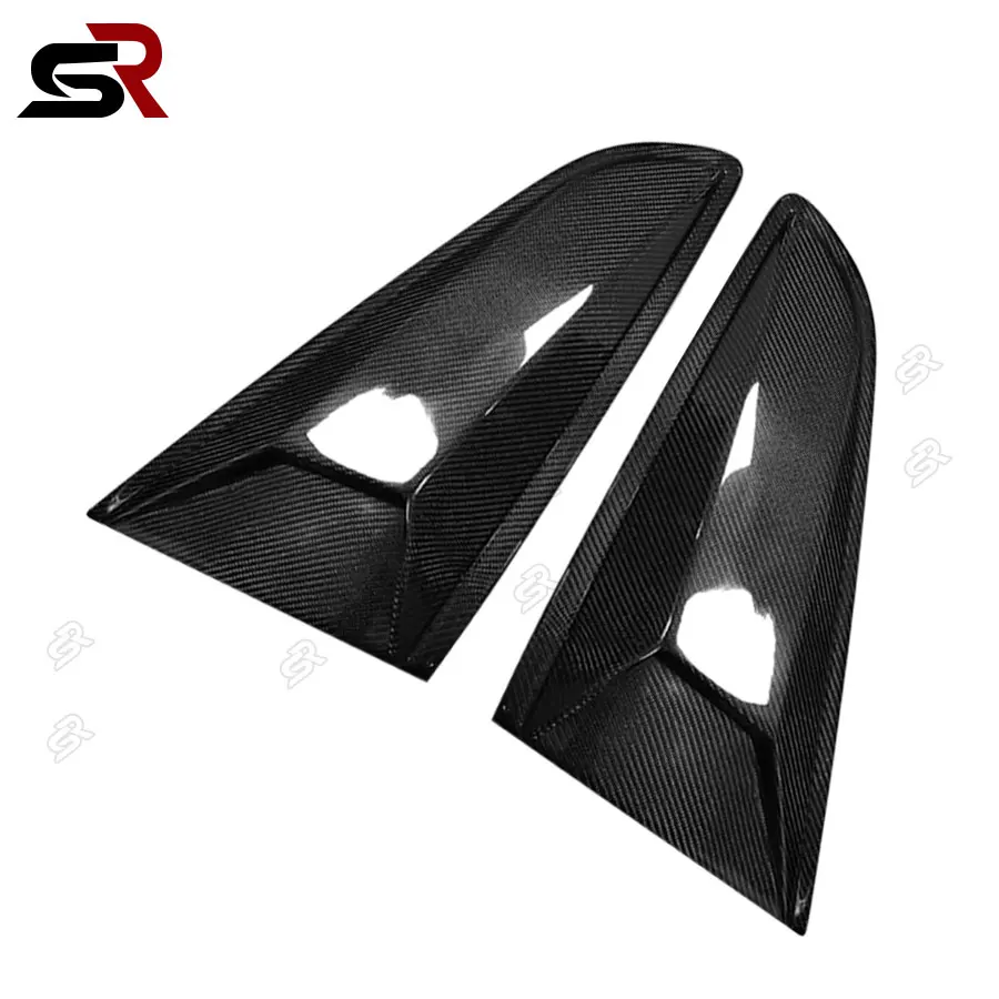 For Ford Mustang ROBOT Style Car Styling Rear Window Louvers Car Rear Window Blinds Side Tuyere Louvers Vent Cabon fiber black