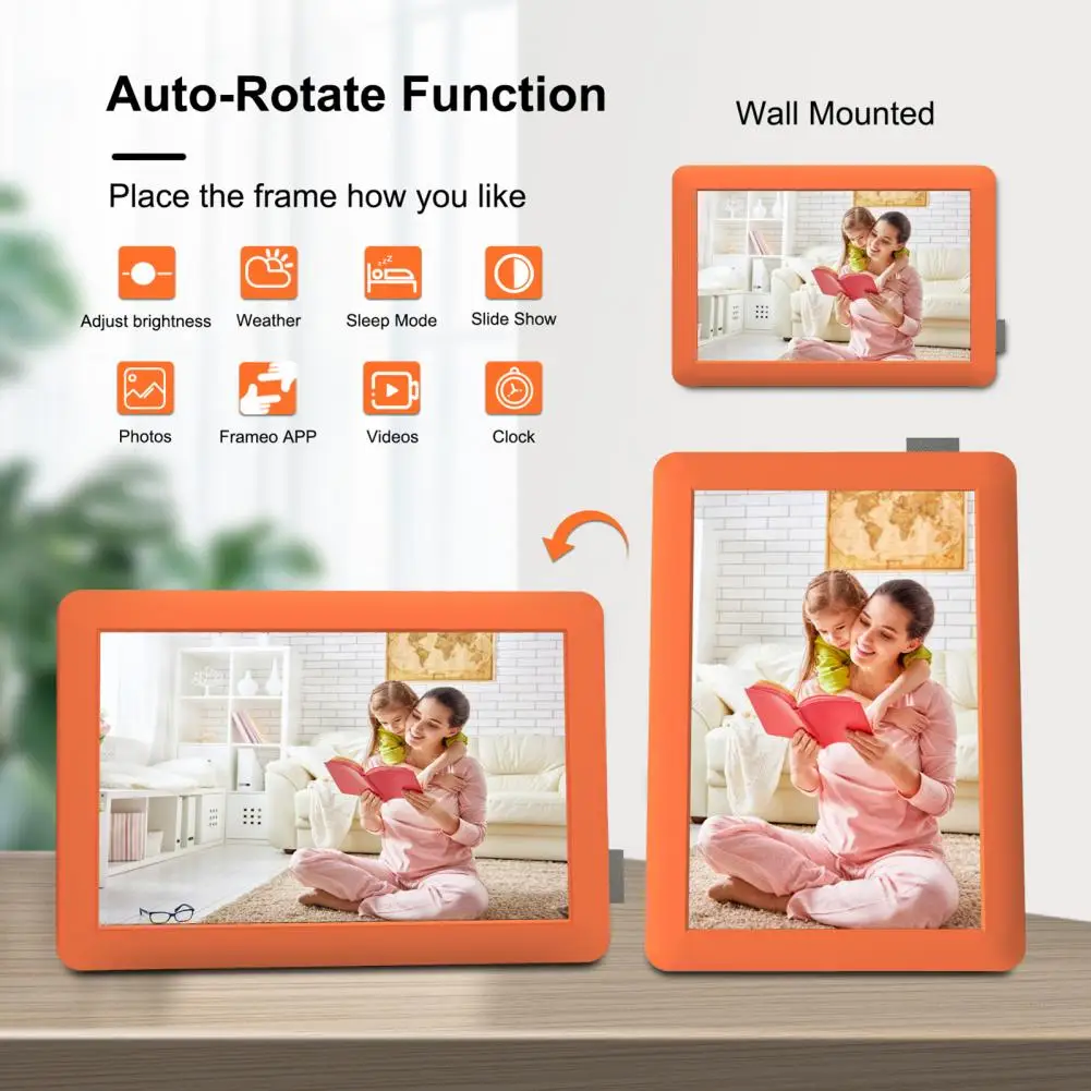 

10.1-inch Electronic Photo Frame 1280x800 LCD 16GB Touch Control Auto-Rotate Share Smart WiFi Digital Photo Frame Home Supply